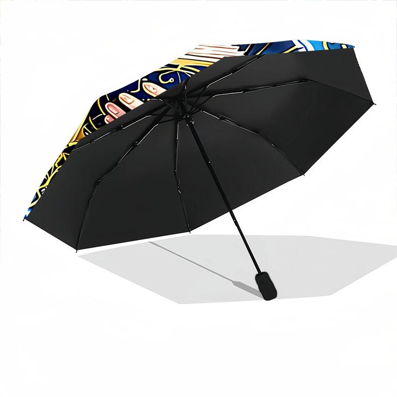 1pc Skelett Book Automatic Folding Umbrella - Design, Durable Iron Frame for Travel, Outdoor, Beach Fashion Accessory A0920048
