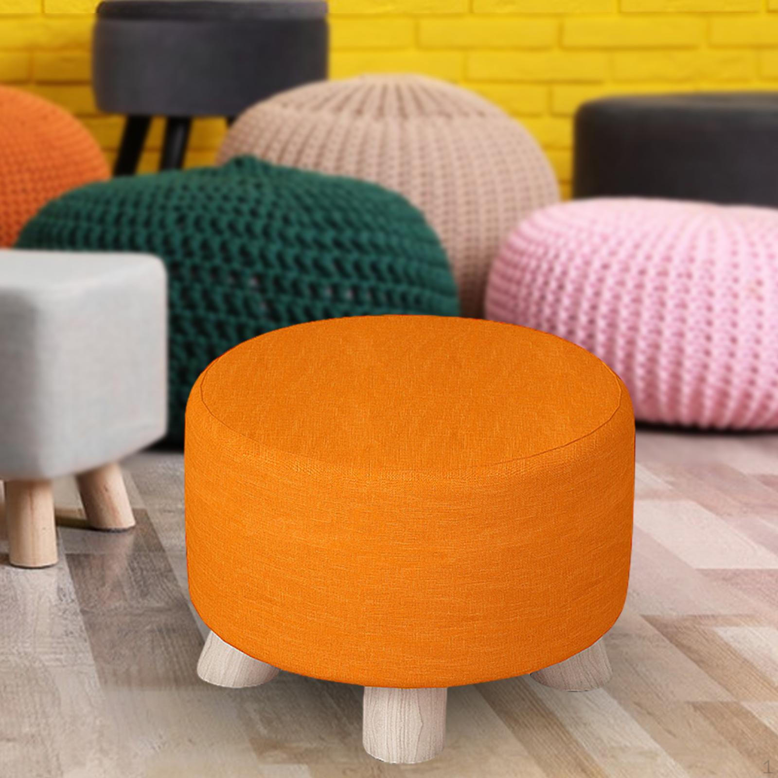 Подставка для ног Османская табуретка Стабильная противоскользящая сменная обувь Маленькая подставка для ног для дома оранжевый 1616₽