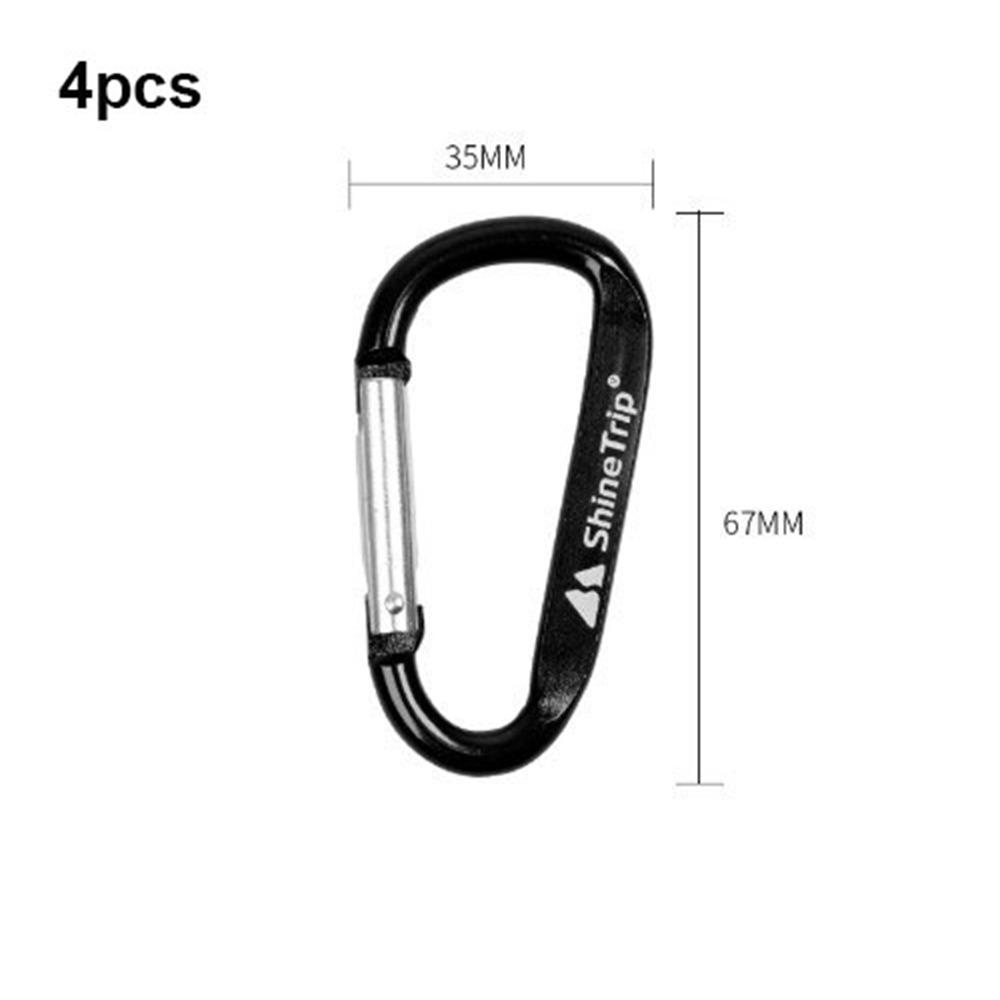 

4Pcs Multi Colors Safety Bottle Buckle Multifunctional Climbing Button Carabiner Outdoor Tool чёрный