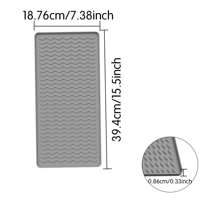 1/2 Peças Almofada de Máquina de Café de Silicone, Almofada Drenante Antiderrapante, Almofada de Secagem de Tigelas, Bandeja de Bancada de Mesa de Jantar de Cozinha de Silicone