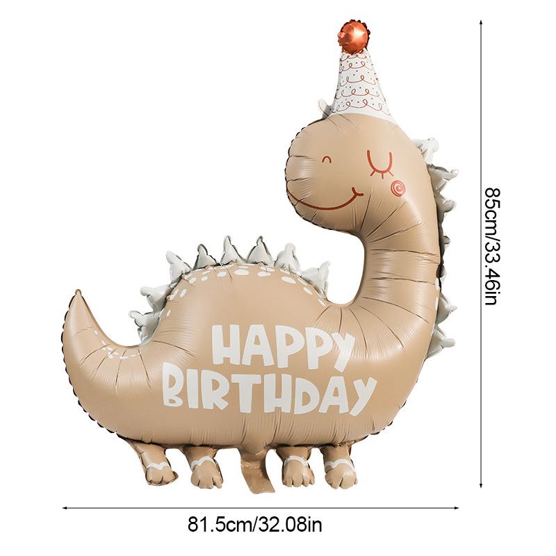 Green Dinosaur Foil Balloons Happy Birthday Print Cartoon Balloon Kids Favors Toy Gift Boy Girl Jungle Party Decoration Supplies