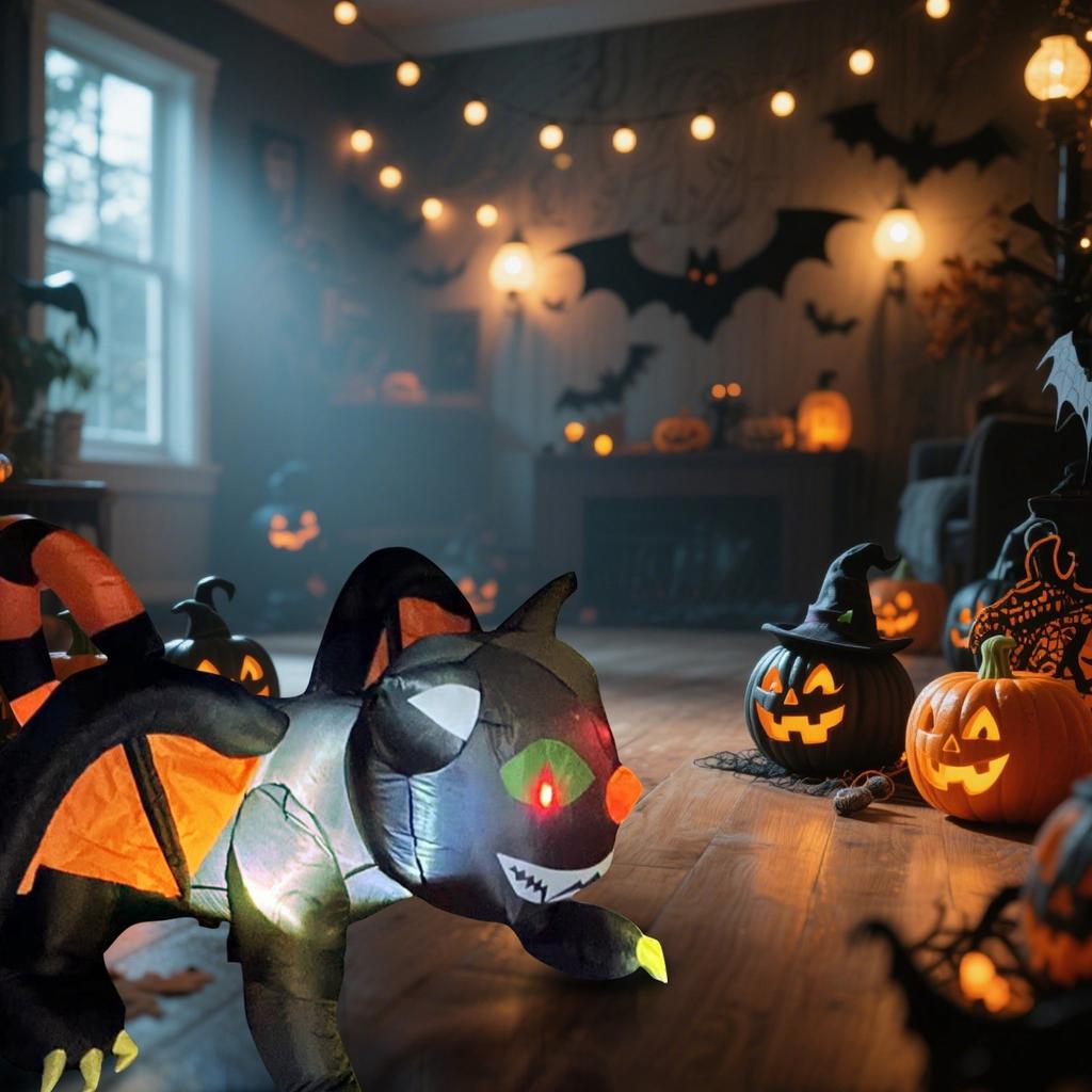 Halloween Inflatable  Glowing  Decoration Party Party Home Decoration Ornaments Easy To Install And Full Of Atmosphere