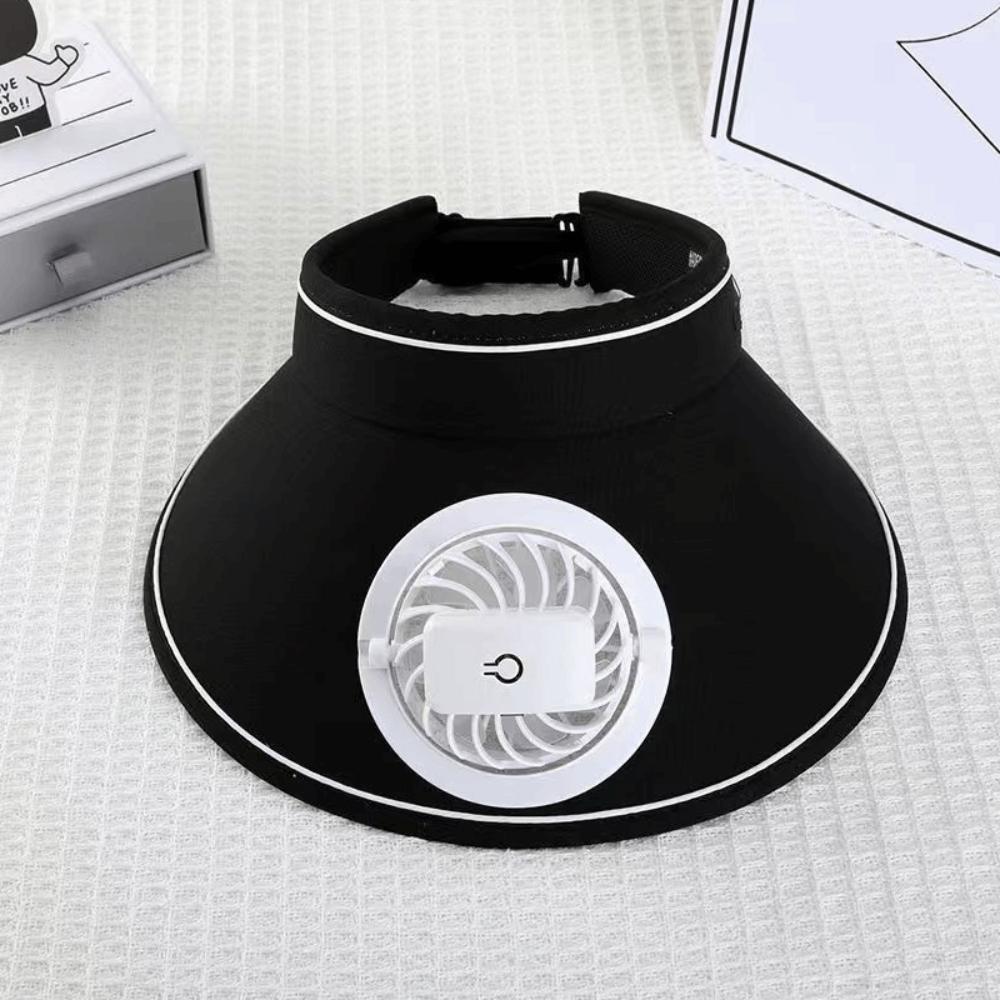 USB Charging Fan Solar Powered Fan Hat Large Brim Sun Protection Hat Wide Brim Sun Hat Outdoor