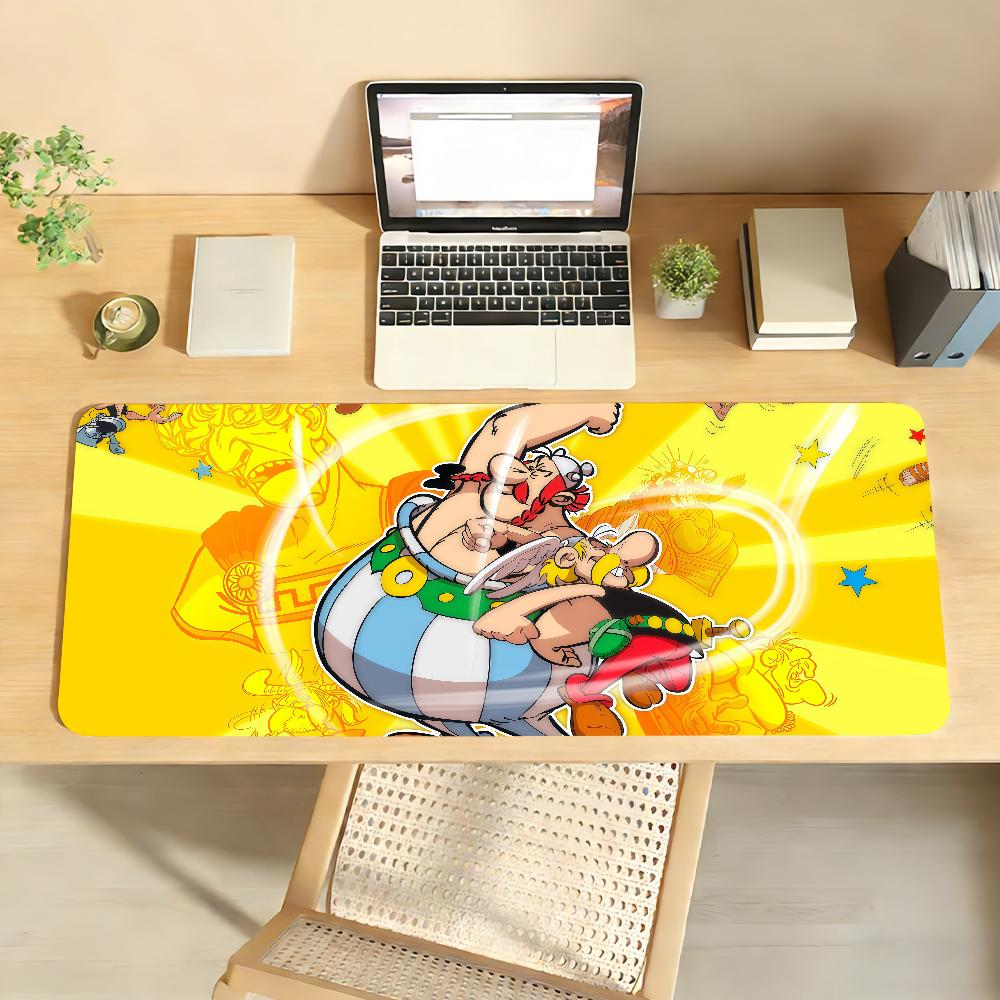 A-Asterix E-Et Obelix Manga Mouse Pad Anti Slip Rubber Edge Locked Thickened Laptop Gaming Desk Mat