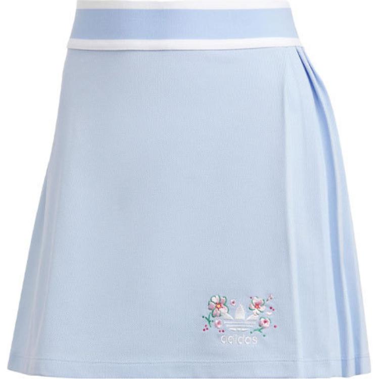 

Adidas Оригинальная мини-юбка трапециевидного силуэта с логотипом трилистника, женский низ, светло-розовый, синий, IP3759 S