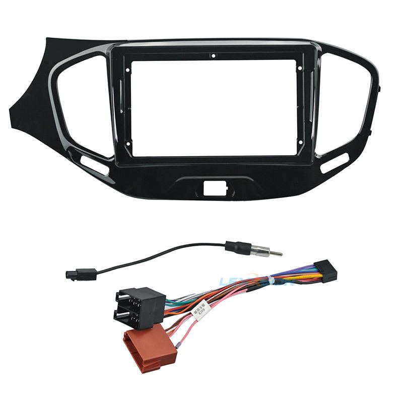 9 Inch Car Fascia For LADA VESTA 2015-2019 Double Din Dvd Fascias Audio Fitting Adaptor Facia Panel Dashboard Car Frame Trim Kit