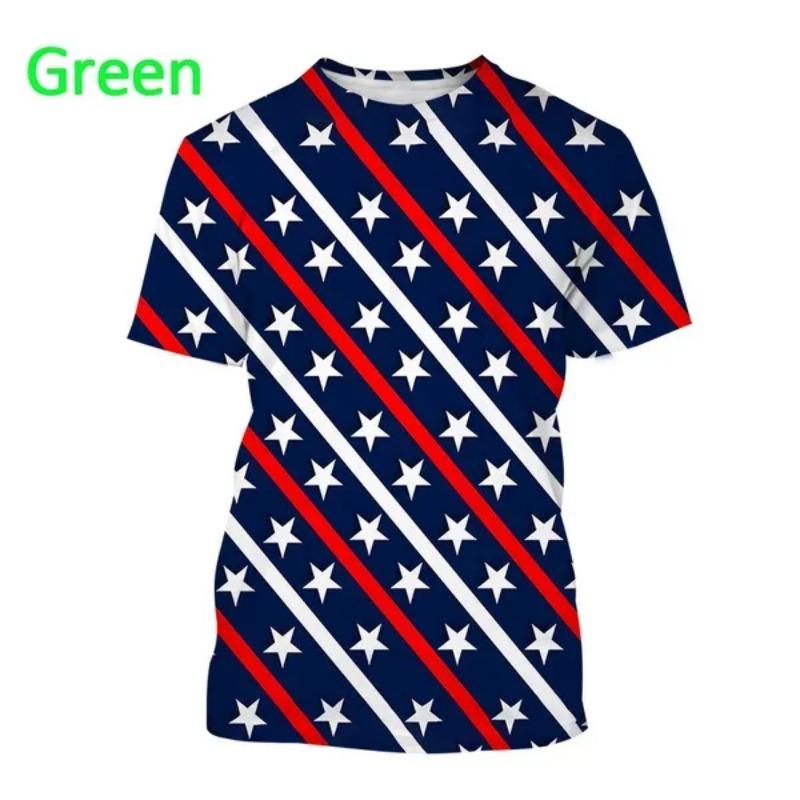 New Fashion Stripes Vertigo Casual Round Collar Unisex Short Sleeve Colorful Striped Personality 3D Printing T-Shirt