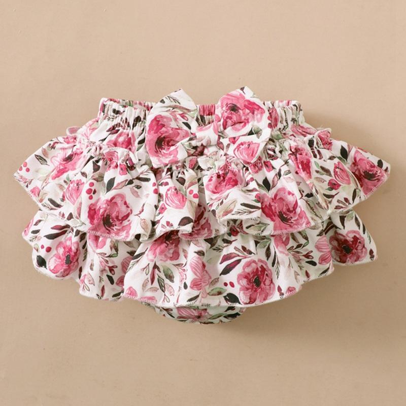 0-18 měsíců Baby Girls Set Oblečení Dopisy Vyšívané Dárky s krátkým rukávem+Květinové šortky + Čelenka 3ks Letní outfity