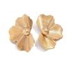 Salircon Exquisite Irregular Half Flower Stud Earrings Women Trendy Elegant Line Petal Earrings Jewelry Accessories Gift New
