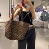 Women's bag new large-capacity tote bag women's leopard print animal print printed shoulder portable shopping bag