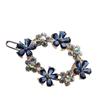 Korean Crystal Flower Edge Frog Hair Clip - Versatile & Simple Headwear for Bangs