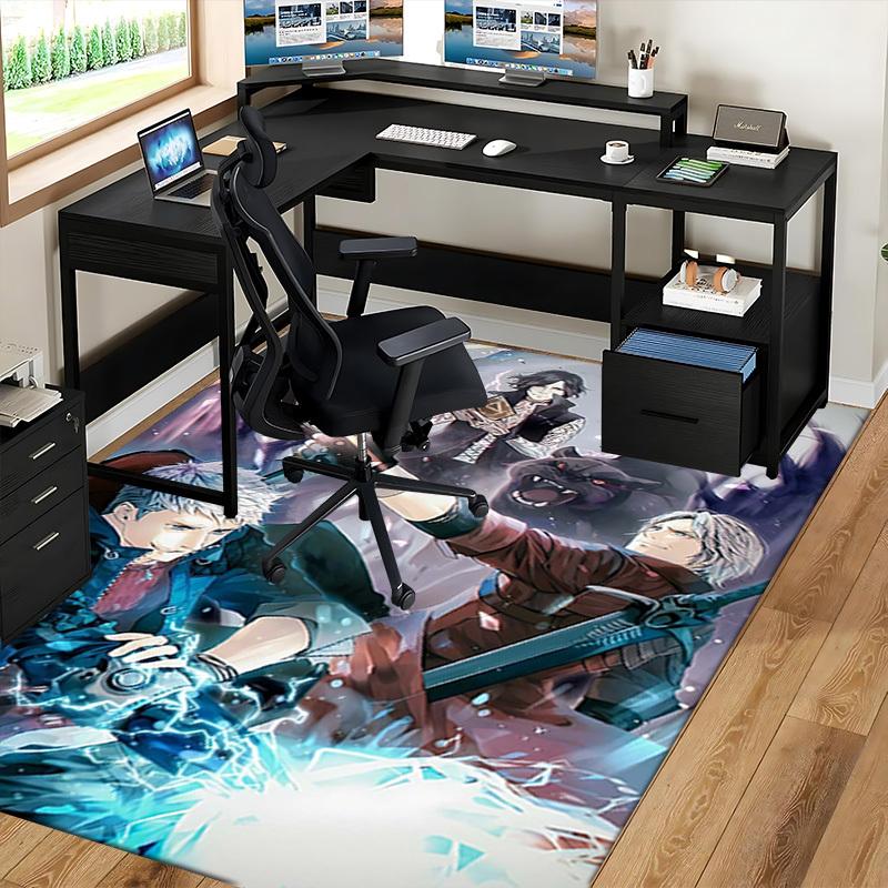 1pc Anime Cartoon Design "Joker" Chair Mat - Non-Slip Carpet for Office, Home Decor, Living Room, Bedroom, Game Room - Joker Theme Gift Idea.Y045