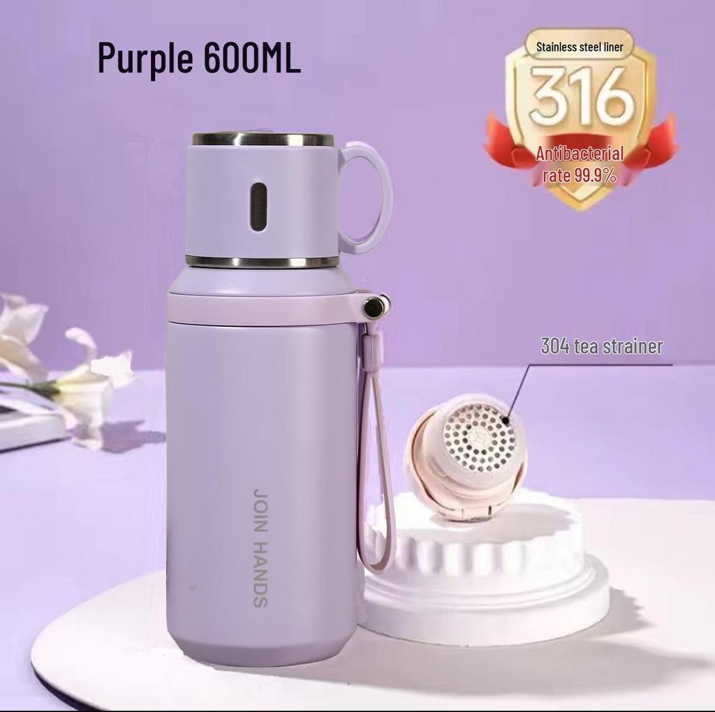 316 Stainless Steel Large Outdoor Thermos Cup for Tea and Water, Portable for Men, Women, and Students
