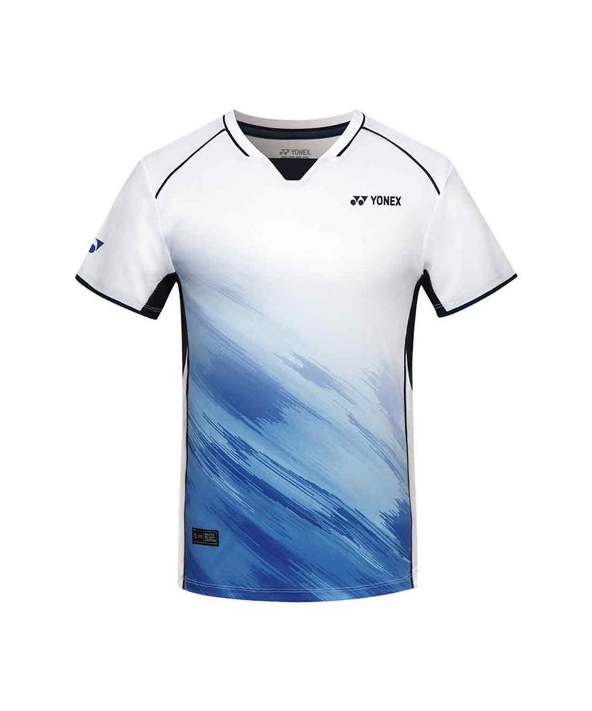 YONEX 261Ts007M Blanc/Bleu Homme Graphisme Rugueux Vêtement de Jeu