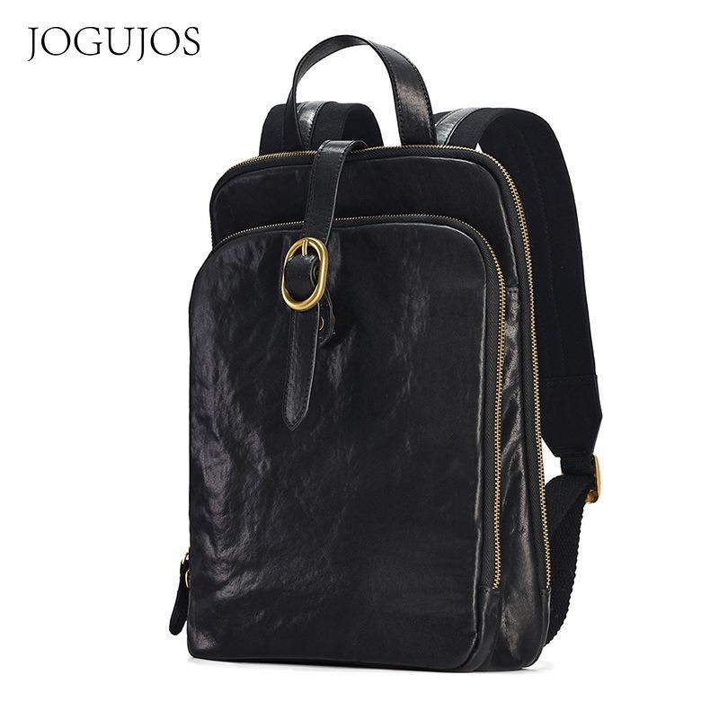 

JOGUJOS новый женский рюкзак из кожи растительного дубления, нишевый дизайн, женский рюкзак высокого класса, модная кожаная женская сумка
