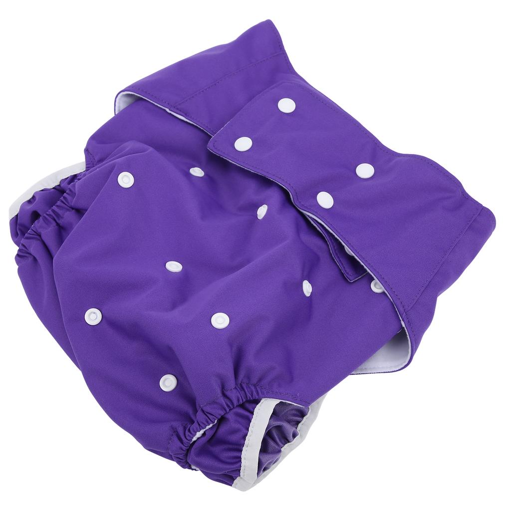 Adult Cloth Diapers Anti Lkage Reusable ket Nappy for Elderly Disabled Incontinence(Purple )