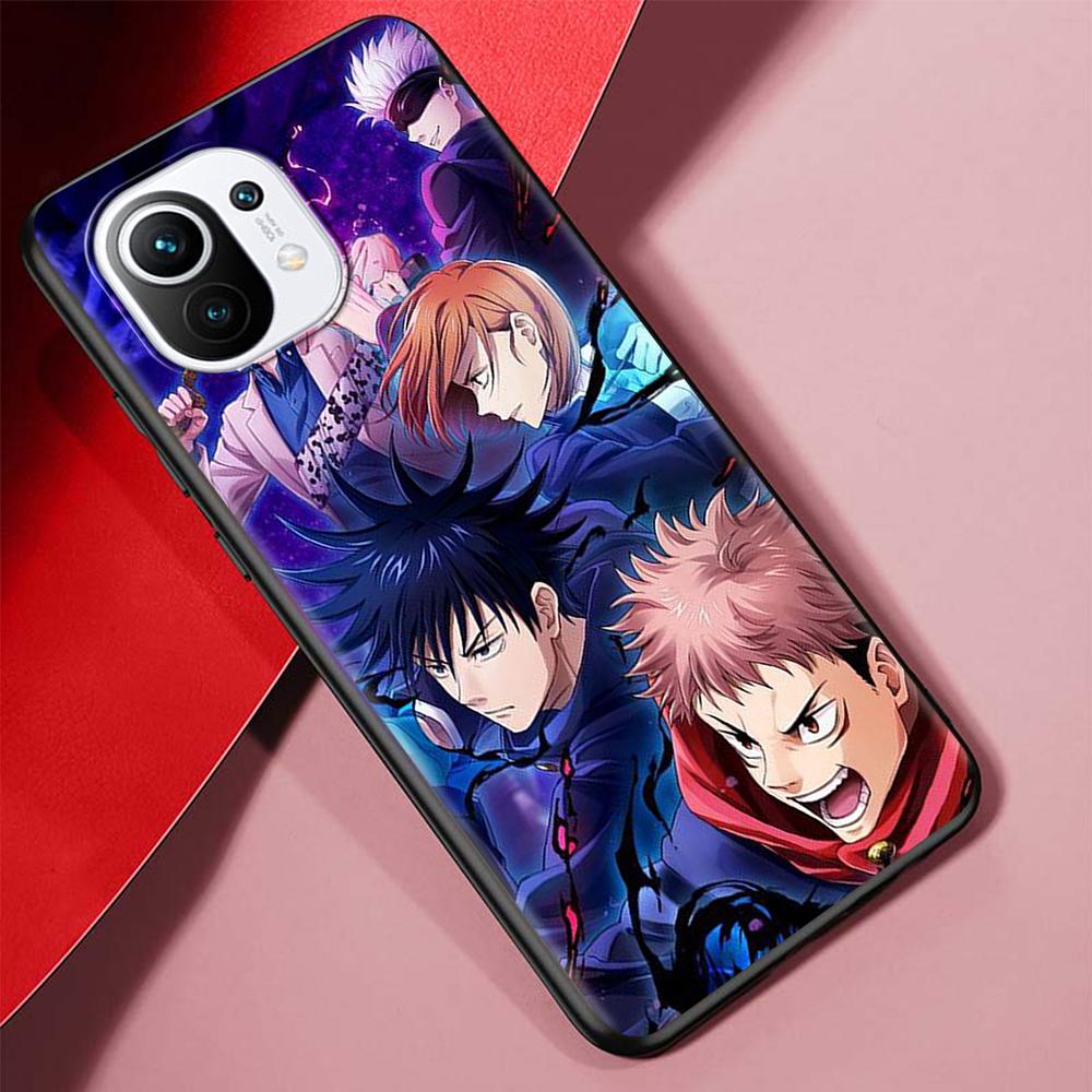 Jujutsu Kaisen Case for Xiaomi Poco X3 NFC M3 Mi 11 Lite 5G 12X 11T 10T 12 Pro 9T Note 10 9 Silicone Black Soft Phone Cover