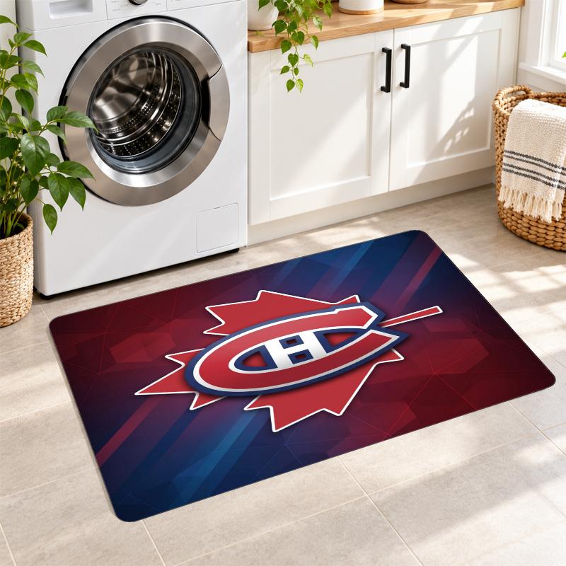 Flannel Kitchen Mat Montreal Canadiens Soft Area Rug Non Slip Floor Carpet Home Decoration