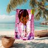 proof beach towel with Doc McStuffins pattern - soft,absorbent,quick-drying,machine washable - perfect for swimming,camping,bathing