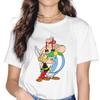 Camiseta Unisex de Arte de Astérix el Galo Gótica para Mujeres Camisetas Ropa de Verano Harajuku Camiseta de Cuello Redondo