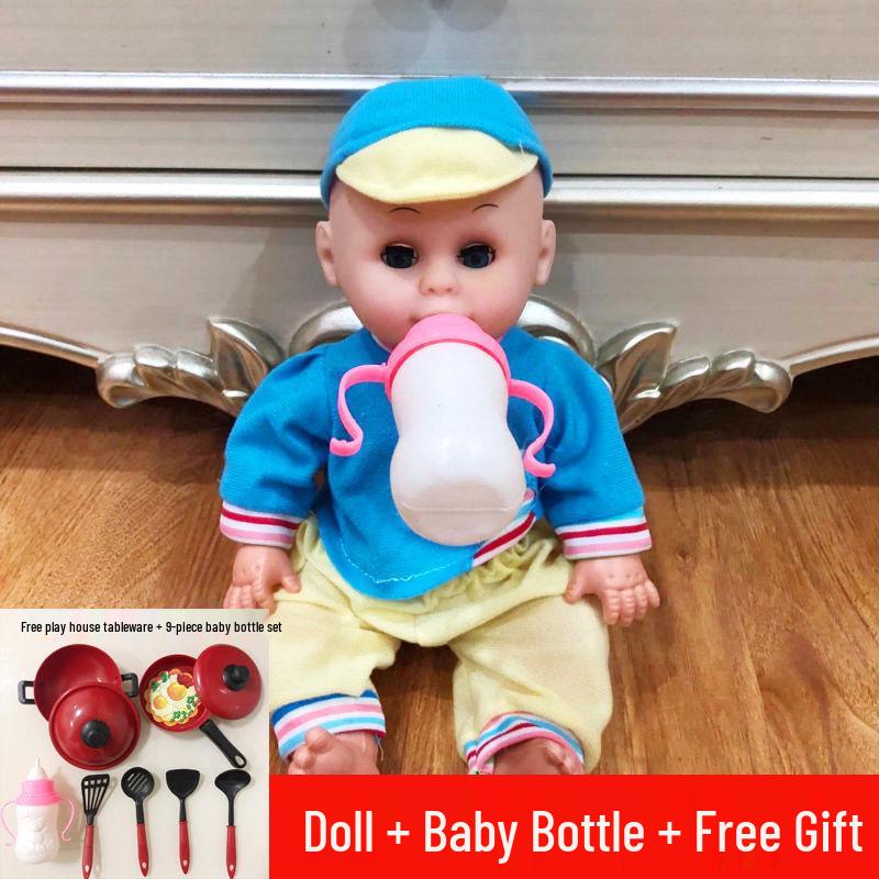 Baby Girl Doll Stroller with Light and Sound - Pretend Play Birthday Gift