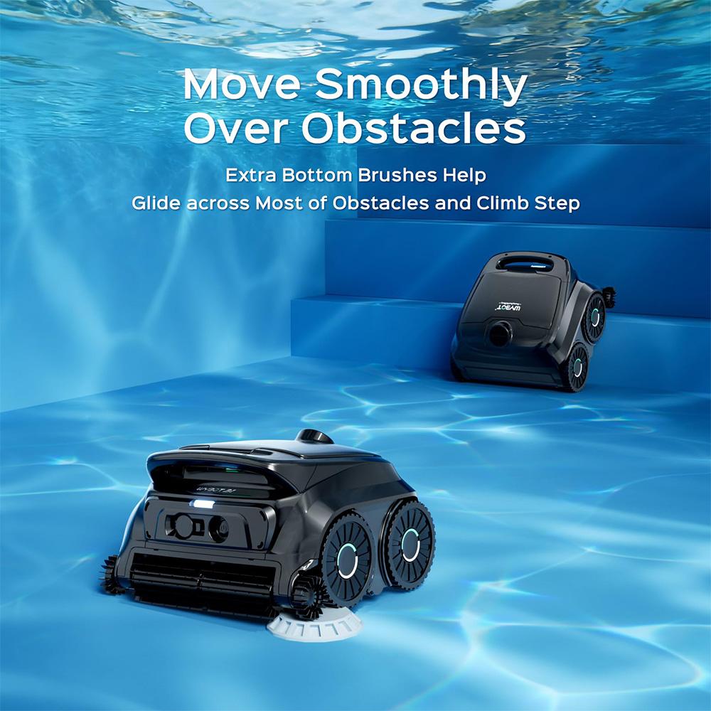 WYBOT B1 Pulitore Robotico Senza Fili per Piscina, Pulizia Completa della Piscina, Spazzola per Bordi e Angoli, Spazzola Quad-Rullo, Autonomia 120 min