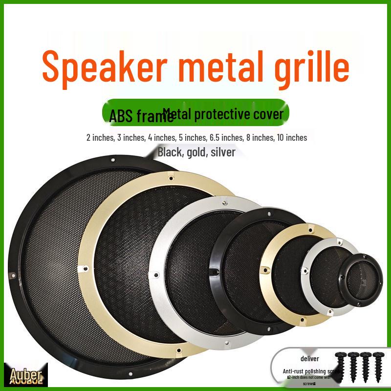 Speaker Grille Metal Mesh Dustproof Covers: 2-10 Inch Sizes for Car Speakers