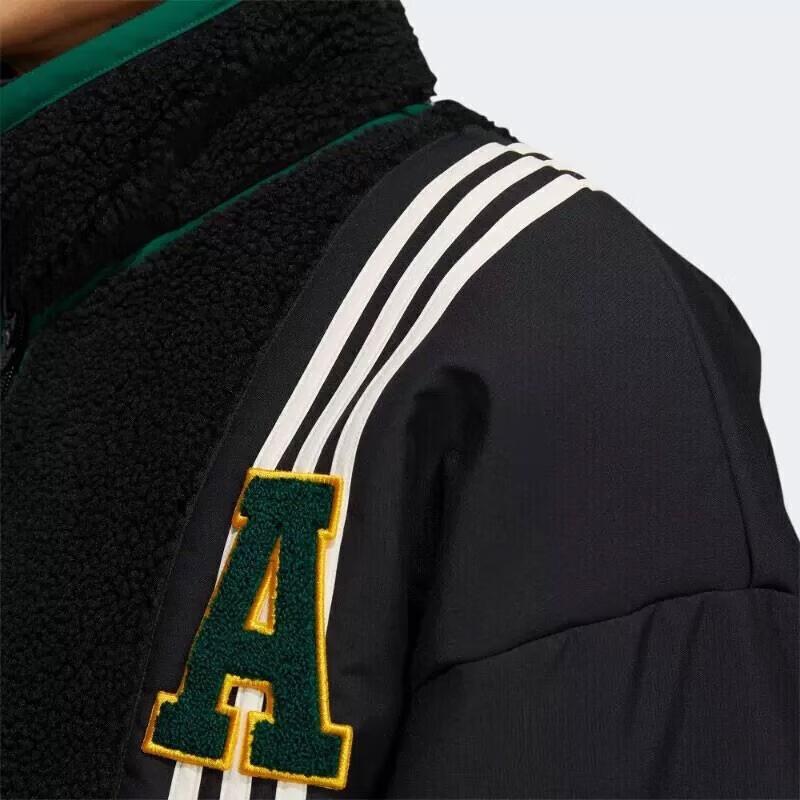 Adidas Originals Trefoil Logo Embroidered Patchwork Fleece Jacket Unisex Jacket Multicolor HY7233