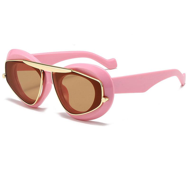 Fashion Large Frame Sunglasses Ins Street Shot  Cat-Eye Glasses Fashion Personality Anti-Ultraviolet Sunglasses