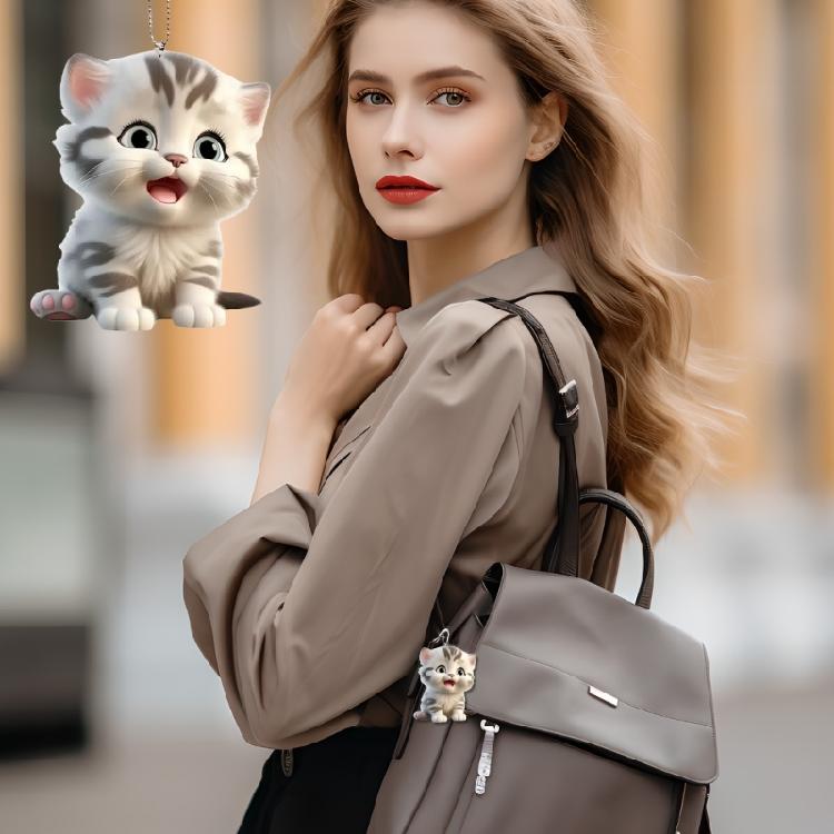Reusable Cats Shape PVC Vehicle Ornament with Sturdy Rope Decorative Excellent for Seasonal Decors & Interior Styling