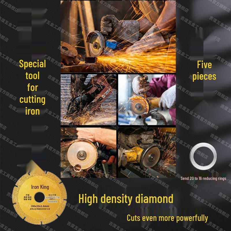 Universal Double-Sided Diamond Cutting Disc for Iron, Rebar, Steel, Pipe, and Marble - Fits Angle Grinders