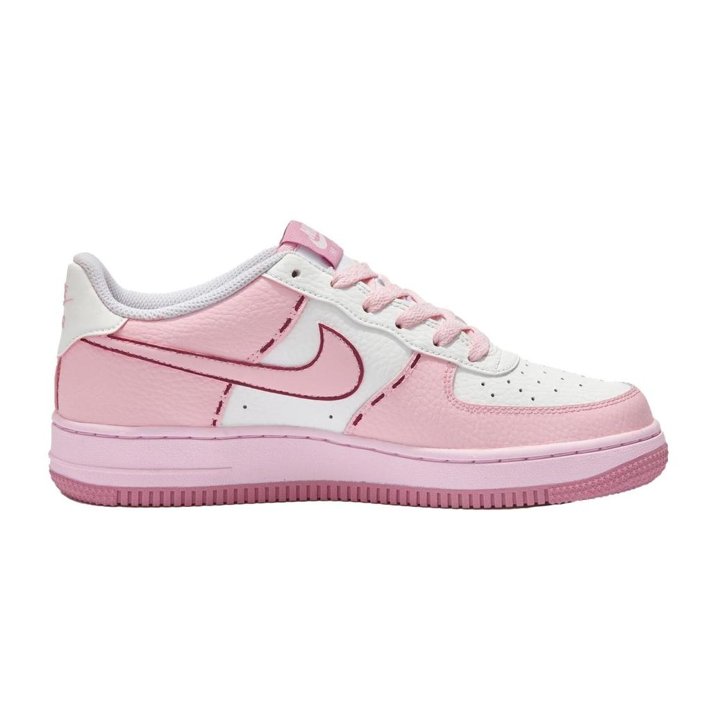 Nike Air Force 1 Fleeing Sweetheart SAML Slip Resistant Abrasion Resistant Low top Skateboard Shoes GS Pink White CT3839-107(Team6-)
