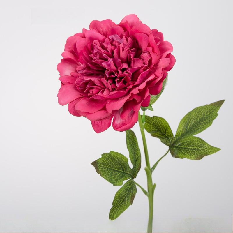 6pcs Real Touch Silk Fake Flowers Artificial Peonies Branch Hotel Decor White Flower Simulation Peony Festival Party Decoration