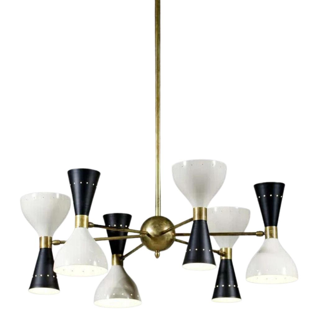 Lustr Diabolo s 12 světly ve stylu stropního svítidla StilNovo Mid Century F