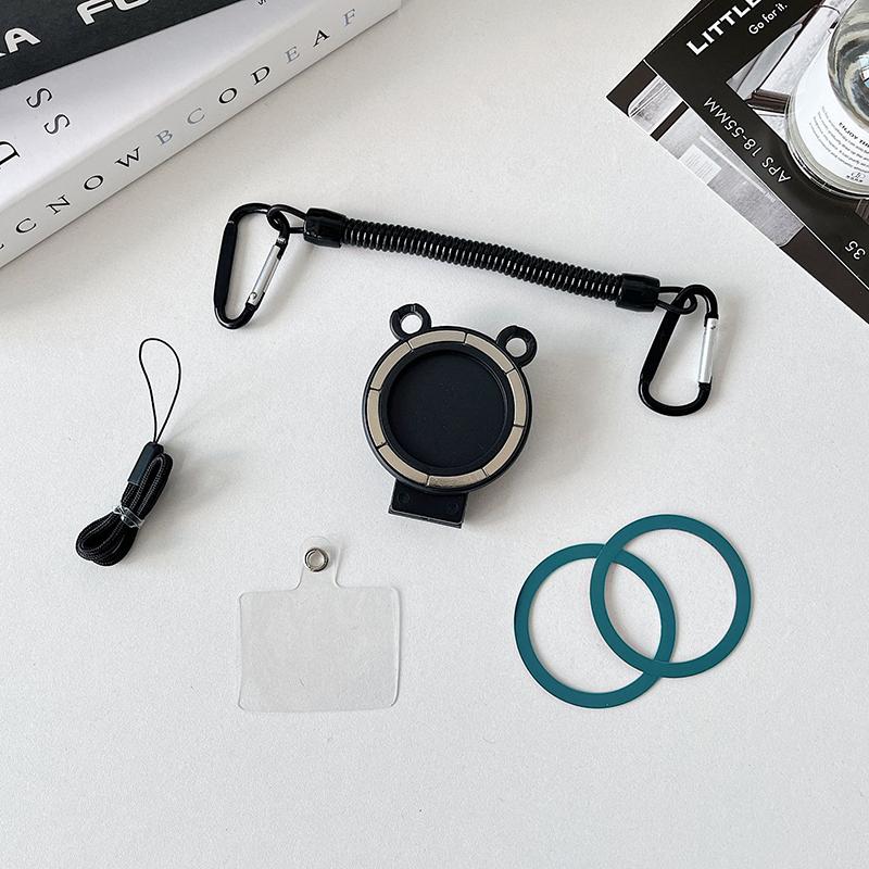 Magnetický držák na opasek na telefon držák na batoh pro Magsafe pro iPhone pro Samsung Xiaomi Huawei proti ztrátě telefonu kovový háček pružinové lano