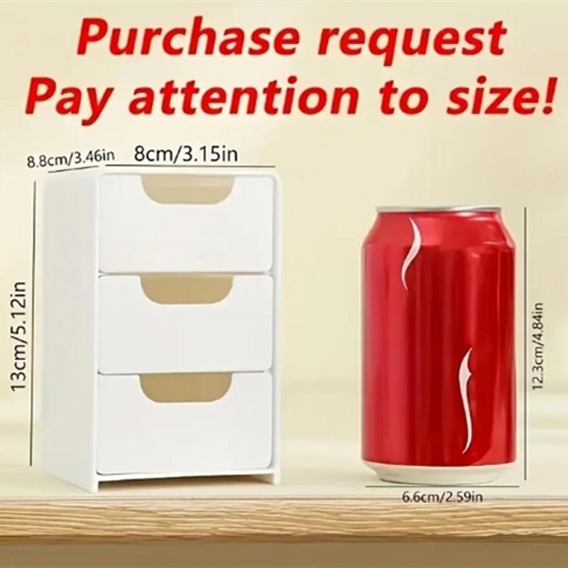 Chic 3-Tier Desk Organizer with Drawers - Ideal for Office Supplies, Jewelry & Cosmetics Storage - Portable Divider Box