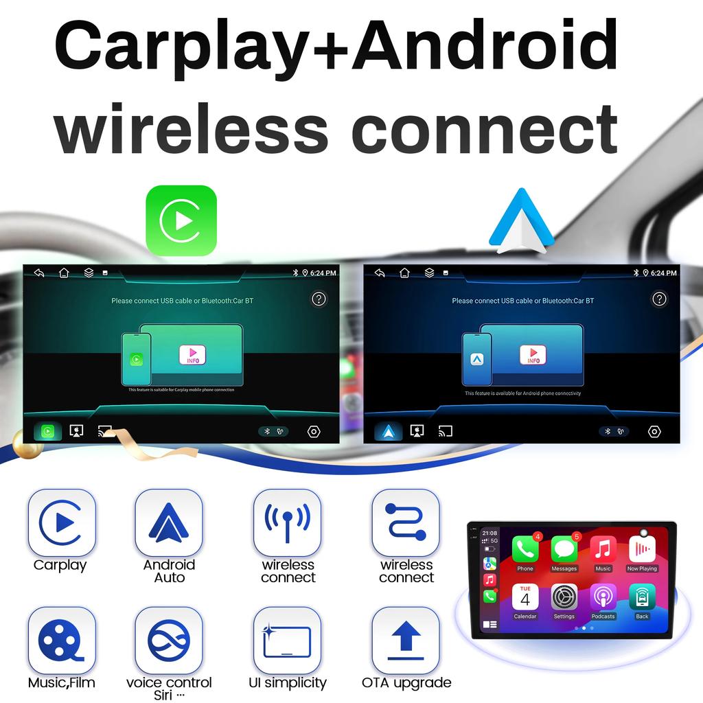 9"  Car Radio For Dodge RAM 1500 2500 2013-2019 Android 16 Wireless BT Carplay Multimedia Navigation Touch 2K QLED Screen