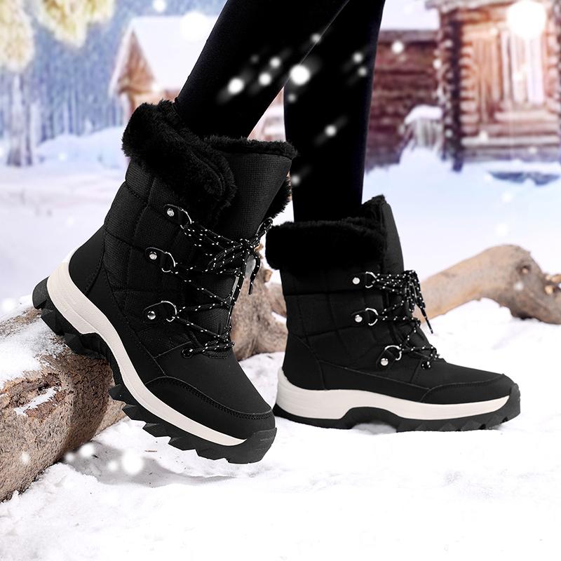 36-42 Women's High-top Winter Boots Large-size Outdoor Anti-slip Waterproof Women's Snow Boots