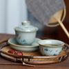 1 Pc Chinese Blue and White Porcelain Tea Cup Vintage Handmade Teacup Ceramic Tea Bowl TeawarePersonal Meditation Cup 90ml