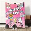 Throw Flannel Fluffy Cute Soft O-Opanchu Blanket Warm Skin-Friendly Bunny Cartoon Throw Usagi For Sofa Bed Office Nap Winter