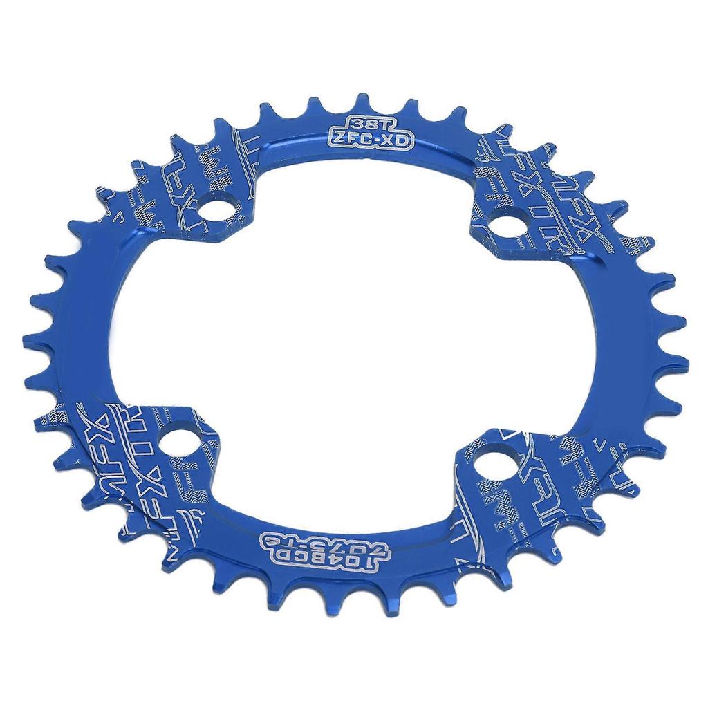 FMFXTR Round Oval Chainring 38T Narrow Wide Single Chain Ring for Road Bikes Mountain BikesBlue
