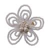 High-End Bridal Pearl Flower Rhinestone Hair Clip: Elegant French Vintage Updo Accessory