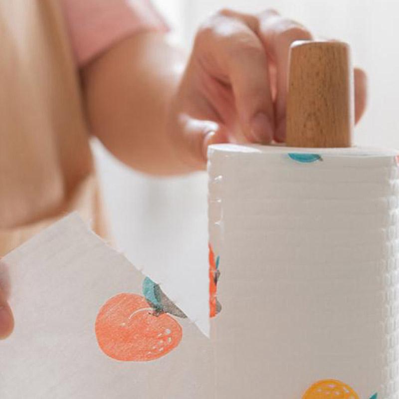 50Pcs/Roll From Reusable Lazy Rags Bamboo Towels Wet And Dry For Kitchen