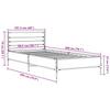 Bed Frame Black 100x200 cm Particleboard and Metal