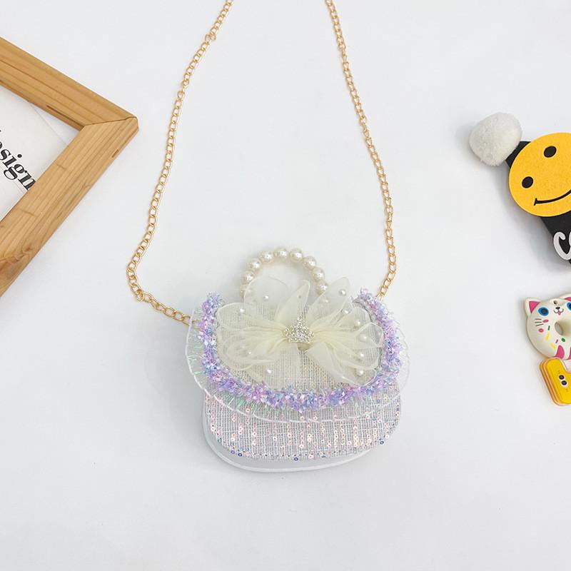 Cute Girls Crossbody Bag Fashionable Mini Pearl Handbag For Children Accessories