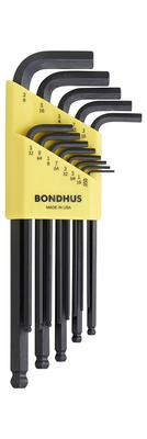 Made In BONDHUS Hex Ball Point Long Black Oxide Set BLX13 10937 USA, L-Wrench Set, Finish, 13-Piece (0.050, 1/16, 5/64, 3/32, 7/64, 1/8, 9/64, 5/32,