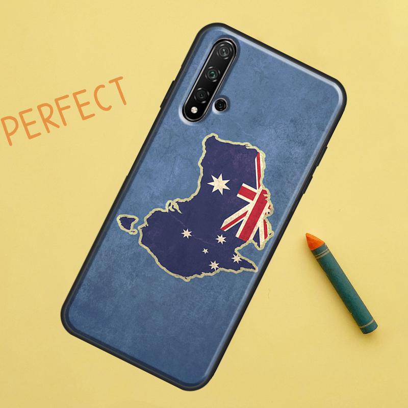 Australien Flagge für Huawei Nova 12s 11i 7i 8i 12i Y73 Y70 Y90 Y60 Y72 Y61 Y91 9 10 SE P40 Lite P30 Pro Hülle