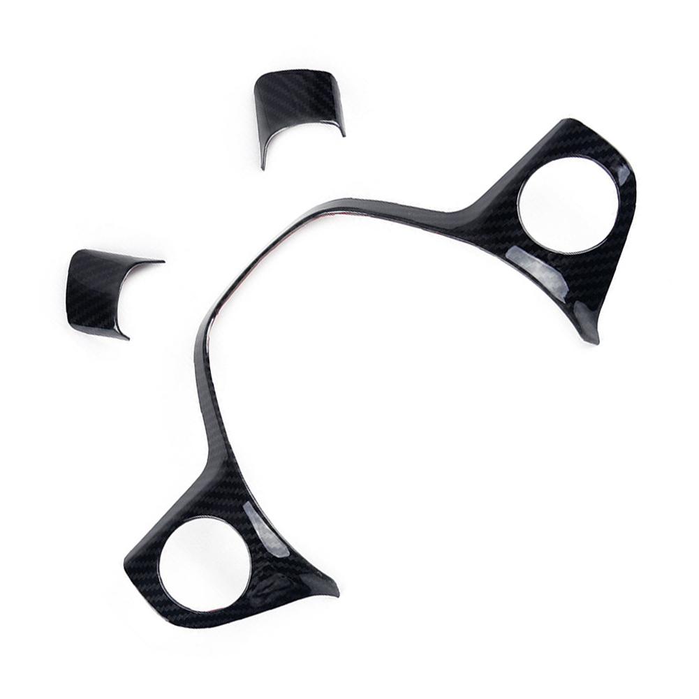 3 bucăți/set ornamente de acoperire a volanului stil fibră de carbon, stil auto, pentru Ford Focus 2012-2014, accesorii auto