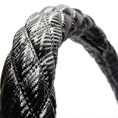 Viz Steering Wheel Cover Hiace Carbon Leather Black M