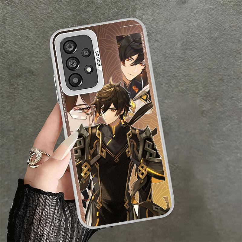 Genshin Impact Zhongli Shockproof Phone Case for Samsung A17 A16 A15 A14 A37 A57 A36 A56 A26 A35 A55 A25 A34 A54 A24 A13 A23 A33